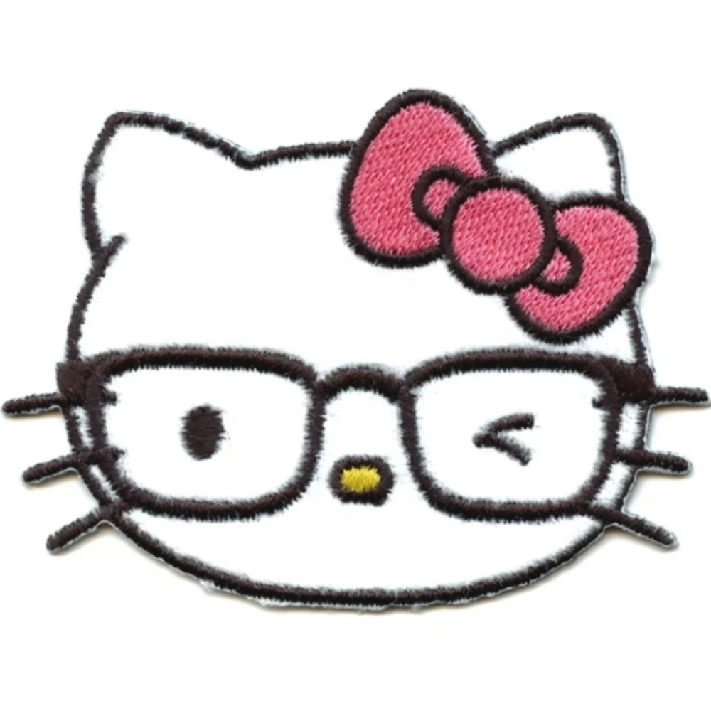 Hello-Kitty " Winking" Embroidered Patch (2)